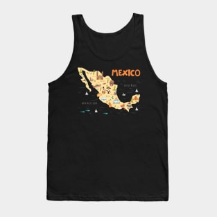 Mexico Illustrated Map Tank Top